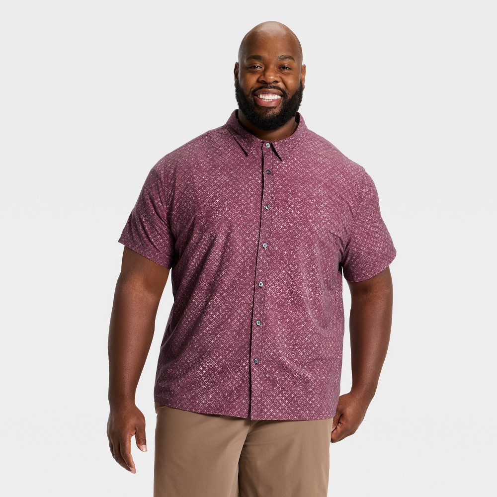 Cooling Travel Button-Up Shirt – Maroon