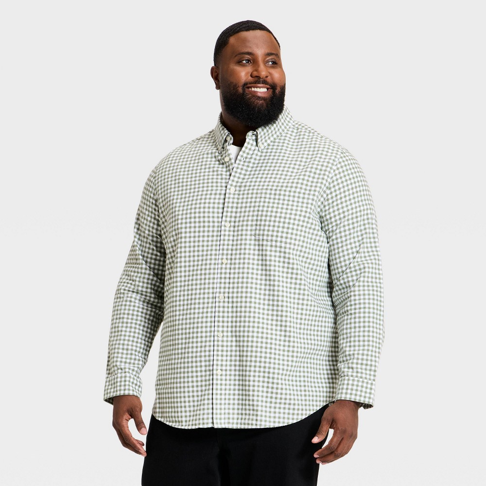 Every Wear Long Sleeve Oxford Shirt – Green Gingham